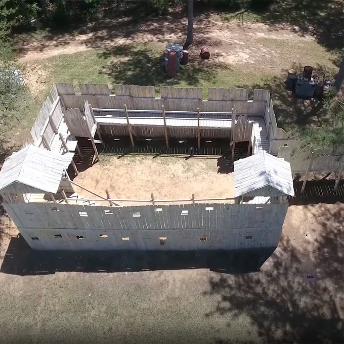 The The Castle field at Alabama Paintball Quest