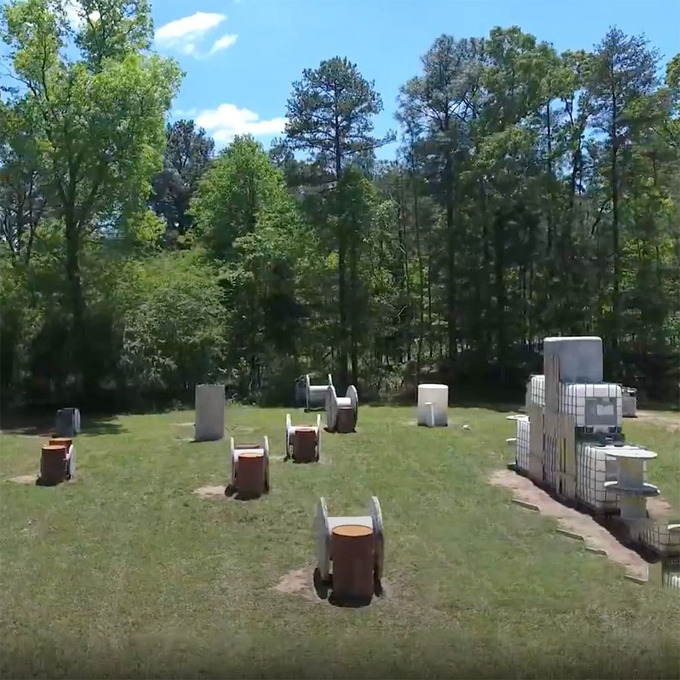 The Speedball field at Alabama Paintball Quest
