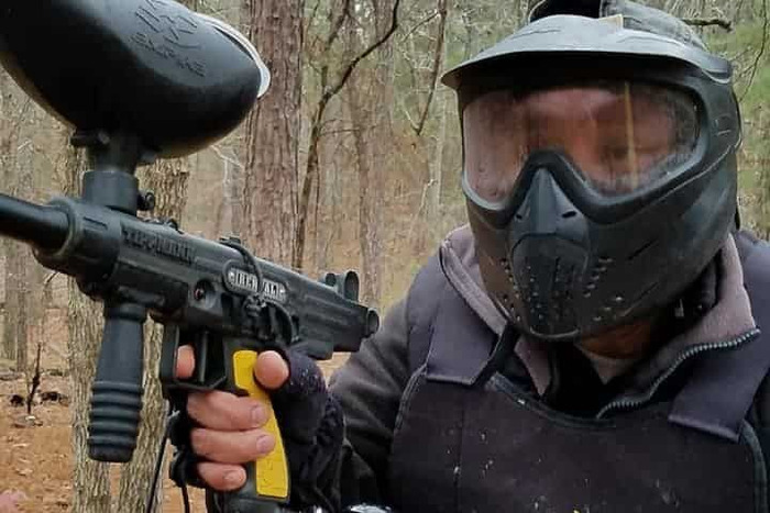 Two adult players mid-game